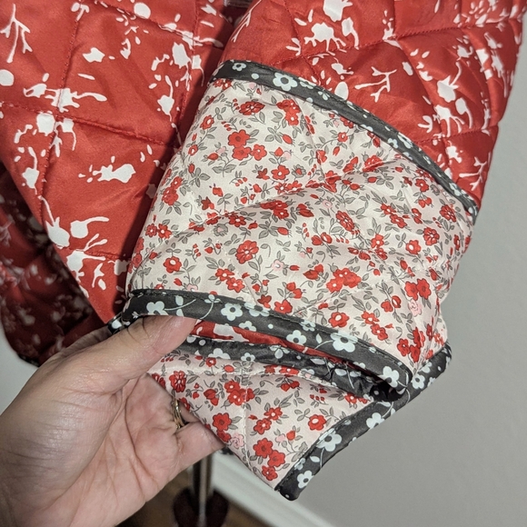 Patchwork Floral Quilted Jacket Cottagecore Shacket Oversized Xsmall - Picture 7 of 11